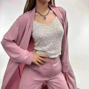 Pink Two  piece cardigan and pant set